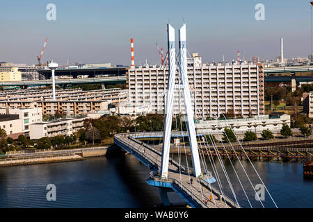 Giappone, Honshu, Tokyo, Toyosu, Shinonome, Tatsuma Sakurabashi Bridge, 30076496 Foto Stock