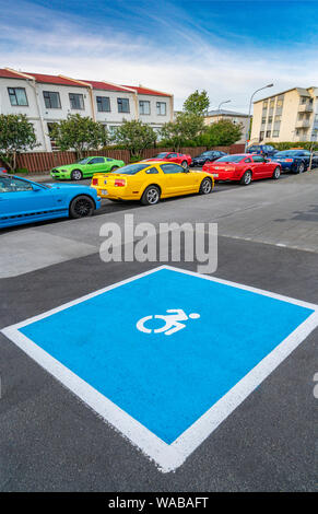 Mustangs sul display, Giorno di indipendenza, Reykjavik, Islanda Foto Stock