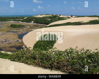 Vista della laguna di Genipabu in Extremoz, Natal, Rio Grande do Norte - Turismo e destinazioni nel nord-est del Brasile - attrazione turistica Foto Stock