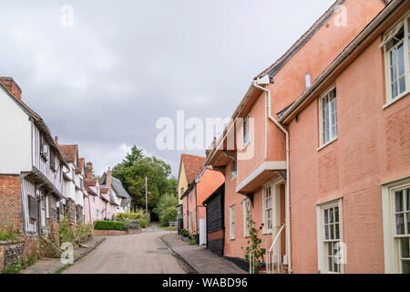 La pittoresca di legno a villaggio di Kersey, Suffolk, Inghilterra, Regno Unito Foto Stock