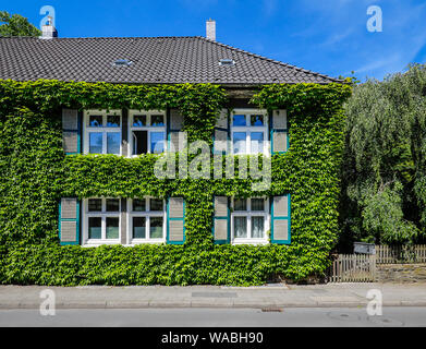 Essen, la zona della Ruhr, Renania settentrionale-Vestfalia, Germania - Ivy House facciata, liquidazione Margarethenhoehe, è considerato il primo tedesco di città giardino, il 115 Foto Stock