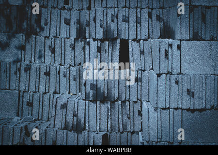 Il cemento grigio cenere lo sfondo del blocco alla costruzione del sito Foto Stock