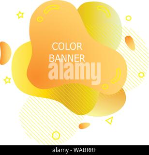 Abstract moderni elementi grafici. Dinamiche forme colorate e la linea è mostrata. Illustrazione Vettoriale