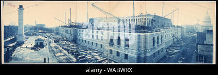 La costruzione della biblioteca del congresso di Washington, D.C., dicembre 3, 1891 Foto Stock
