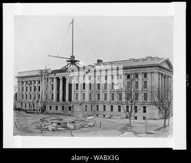 Costruzione di Stati Uniti Treasury Building, Washington D.C. Foto Stock