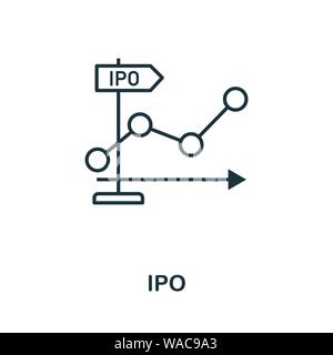 Icona profilo IPO. Design sottile dalla collezione di icone di avvio. Icona Creativeipo per web design, app, software, utilizzo della stampa Illustrazione Vettoriale