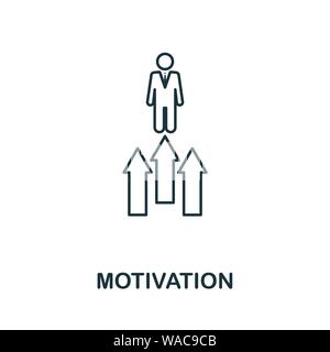 Icona del profilo della motivazione. Design sottile dalla collezione di icone di avvio. Icona di creazione di contenuti per il web design, le app, il software, l'utilizzo della stampa Illustrazione Vettoriale