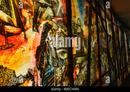 Montreal, Quebec, Canada - Agosto 23, 2016: Close-up di un'opera all'interno del Montreal metro Foto Stock