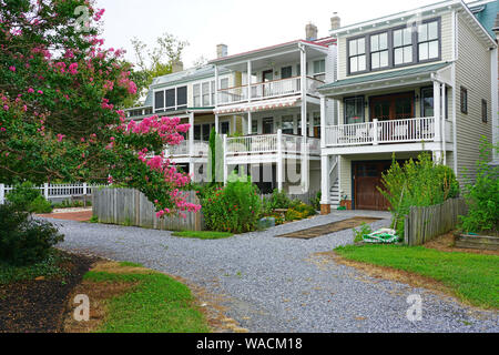 CHESTERTOWN, MD -17 agosto 2019- Vista della città storica di Chestertown, Maryland, Stati Uniti, sede della contea del Kent nella baia di Chesapeake regione. Foto Stock