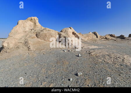 Rovine dell'antica città tibetana di Miran. Contea Di Ruoqiang-Xinjiang-Cina-0445 Foto Stock