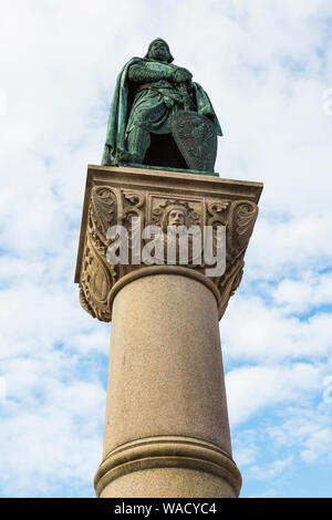 Statua di bronzo di Birger Jarl a Riddarholmen, Gamla Stan, Stoccolma, Svezia, Europa Foto Stock