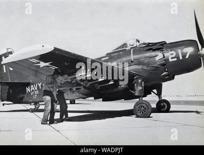 Douglas annuncio-4N Skyraider di VF-92, nel 1956. Foto Stock