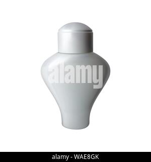 Il vetro della bottiglia di profumo. Illustrazione Vettoriale. Bottiglia bianca Illustrazione Vettoriale