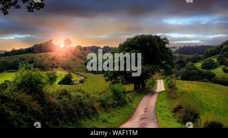 La strada per la Kirby Knowle Foto Stock