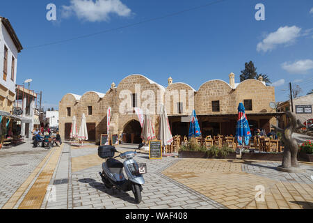 NICOSIA, Cipro - marzo, 29, 2018: Buyuk Han a Nicosia, il più grande caravanserai, Cipro. Foto Stock