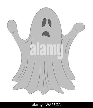 Ghost per halloween disegno, vettore, sfondo bianco Illustrazione Vettoriale