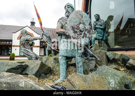 Viking tableau a casa di Manannan Museum, la buccia, Isola di Man Foto Stock