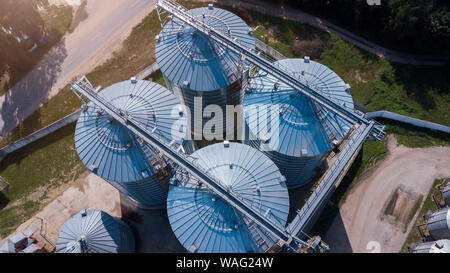 Agro-industriale enterprise top view - capacità di grandi dimensioni Foto Stock