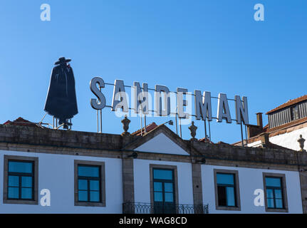 Porto Sandeman segno del vino Foto Stock