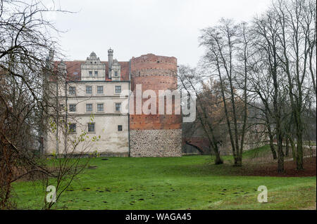 Il castello di Pęzino, Gmina Stargard Szczeciński, all'interno di Stargard County, West Pomerania voivodato, Polonia, Europa Foto Stock