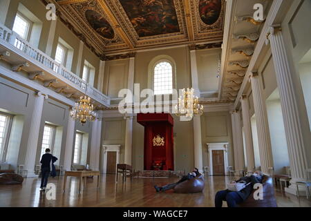 Sala banchetti, Banqueting House di Whitehall, Westminster, Londra, Inghilterra, Gran Bretagna, Regno Unito, Gran Bretagna, Europa Foto Stock