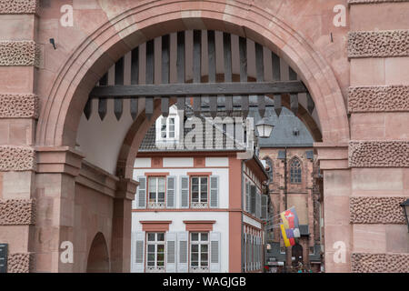 Torre del Ponte - Museo Bruckentor, Heidelberg, Germania Foto Stock