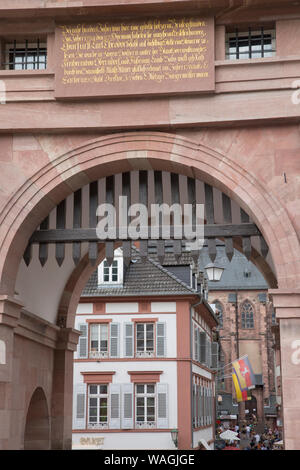 Torre del Ponte - Museo Bruckentor, Heidelberg, Germania Foto Stock