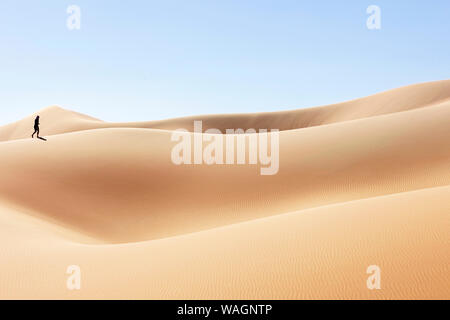 La cannella Deserto Deserto tra Mahout e Duqm, Oman Foto Stock