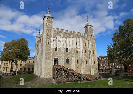 Torre Bianca, torre di Londra City di Londra, Inghilterra, Gran Bretagna, Regno Unito, Gran Bretagna, Europa Foto Stock