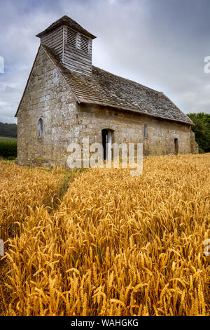 Langley cappella, a sud di Acton Burnell, Shropshire, Inghilterra, Regno Unito Foto Stock