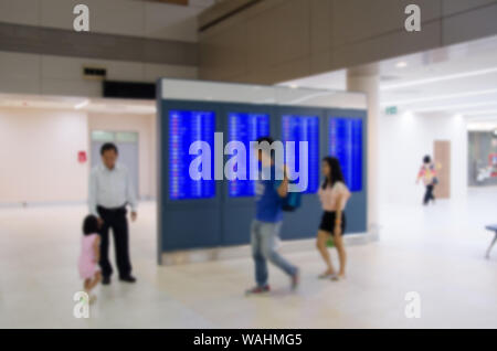 Abstract di sfocatura dello sfondo persone in aeroporto. Foto Stock