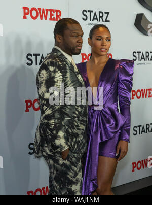 New York, NY - Agosto 20, 2019: Curtis 50 Cent Jackson e Jamira frequentare STARZ Power Stagione 6 premiere a Madison Square Garden Foto Stock