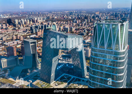 Guomao Central Business District, Pechino, Cina. Foto Stock