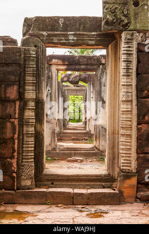 Thailandia. Phimai Historical Park. Rovine dell antico tempio Khmer complesso. Foto Stock