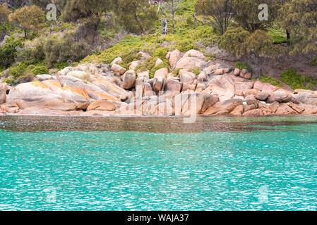 Australia e Tasmania, Parco Nazionale di Freycinet. Schouten Island. Crockett's Bay Foto Stock