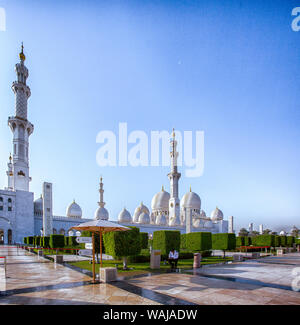 Sheik Sayed moschea. Abu Dhabi, negli Emirati Arabi Uniti. (Per solo uso editoriale) Foto Stock