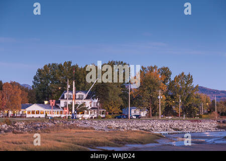 Canada Quebec, Baie St-Paul. Fiume San Lorenzo Foto Stock