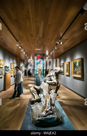 Canada Quebec, Montreal. Musee des Beaux Arts, Le Blesse, scultura di Jef Lambeaux, 1899 Foto Stock