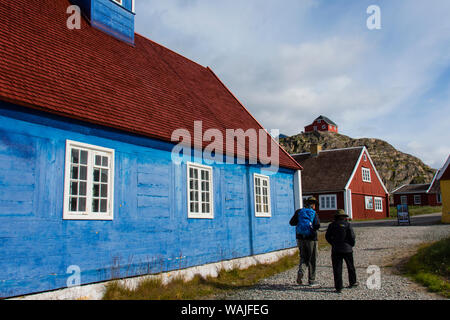 La Groenlandia. Sisimiut. Edificio colorato al museo di storia. Foto Stock