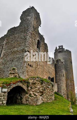 Francia, Najac. Castello Najac. Foto Stock