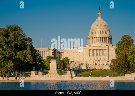 Capitol Building, Washington Dc. Vista serale della sede del governo degli Stati Uniti Foto Stock