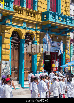 La Boca, questo quartiere è una delle attrazioni principali di Buenos Aires, capitale dell'Argentina. (Solo uso editoriale) Foto Stock