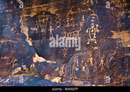 Incisioni rupestri, arte Rock Ranch, Chevelon Canyon, Winslow, Arizona, Stati Uniti d'America Foto Stock