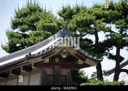 Il sito Patrimonio Mondiale dell'UNESCO figurano il castello di Nijo a Kyoto, Giappone Foto Stock