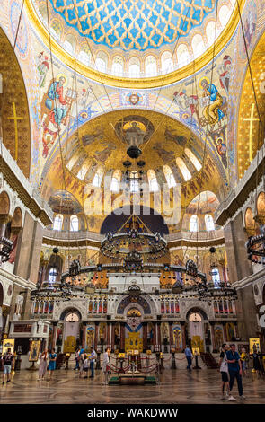 La Naval Cattedrale di San Nicola (Morskoy Nikolskiy Sobor) - Russo cattedrale ortodossa costruita nel 1903-1913 come la chiesa principale della Marina russa Foto Stock