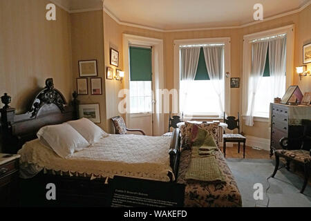 FDR la camera da letto a Springwood, la casa di Franklin Delano Roosevelt a Hyde Park, New York. Foto Stock