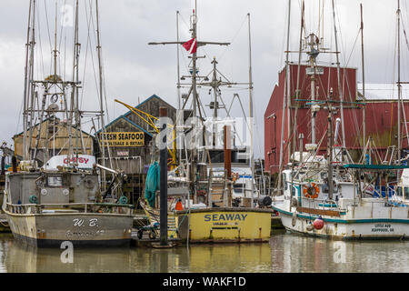 Stati Uniti d'America, Oregon, Garibaldi. Barche da pesca al porto di ormeggio. Credito come: Don Paulson Jaynes / Galleria / DanitaDelimont.com Foto Stock