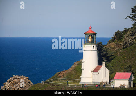 Heceta Head Lighthouse, costruito nel 1894, Oregon Coast, Oregon, Stati Uniti d'America Foto Stock