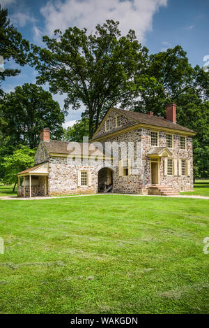Stati Uniti d'America, Pennsylvania, re di Prussia. Valley Forge National Historical Park, campo di battaglia della guerra rivoluzionaria americana, General George Washington presso la sede centrale Foto Stock
