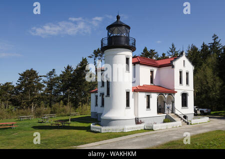 Admiralty Capo Faro, Fort Casey parco dello Stato sulla Whidbey Island, nello Stato di Washington. Foto Stock